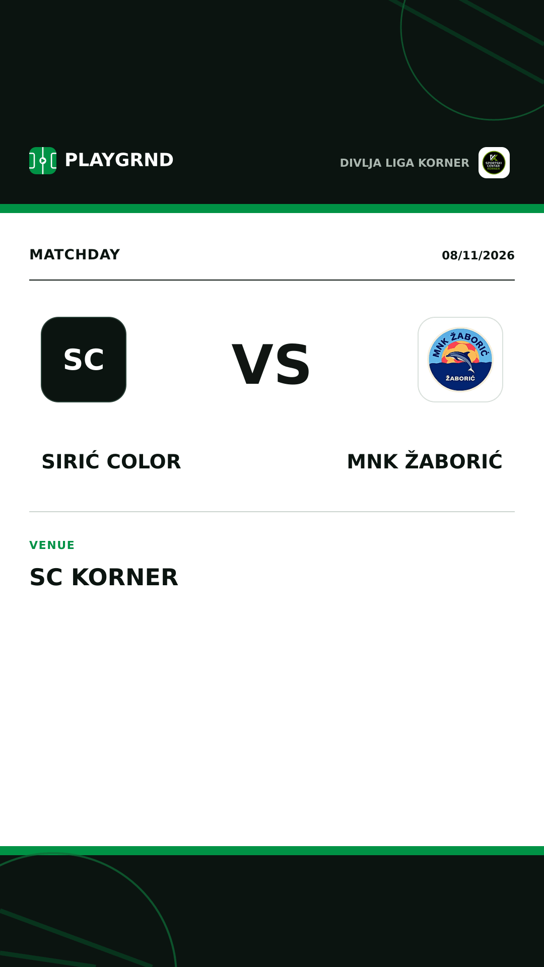 Instagram artwork: Sirić Color vs MNK Žaborić