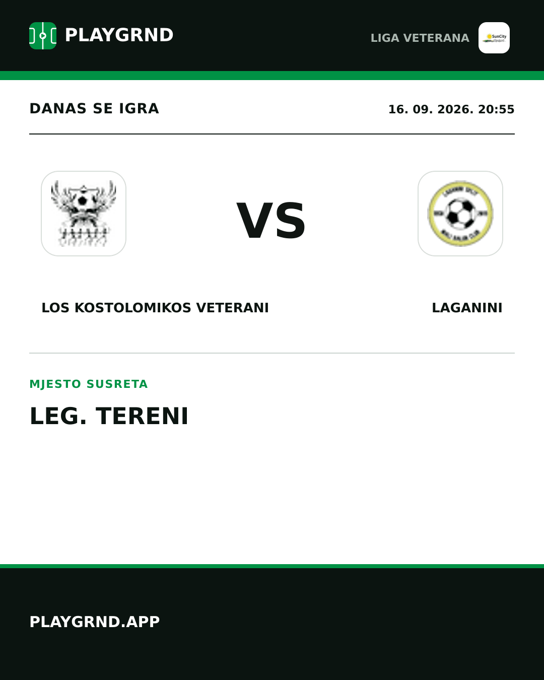 Instagram slika: Los Kostolomikos Veterani vs Laganini