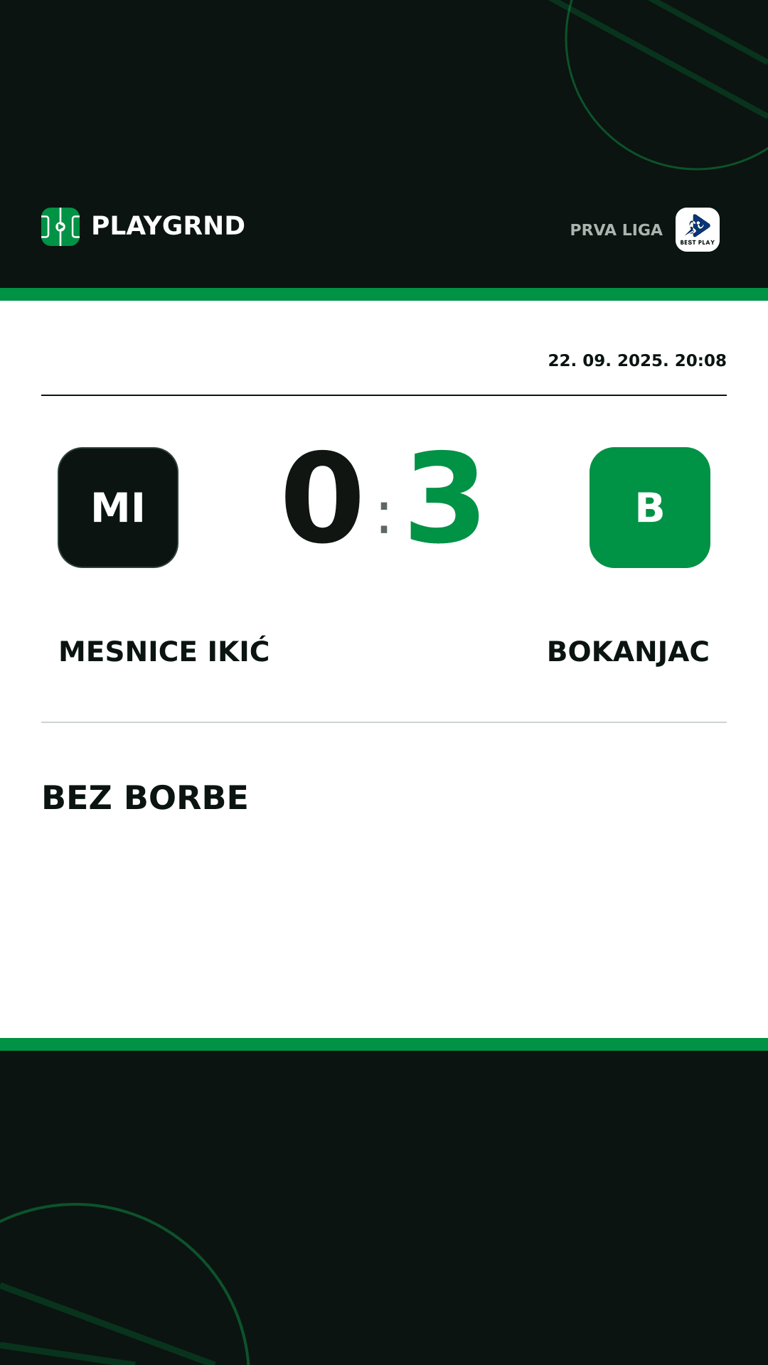 Instagram slika: Mesnice Ikić 0:3 Bokanjac