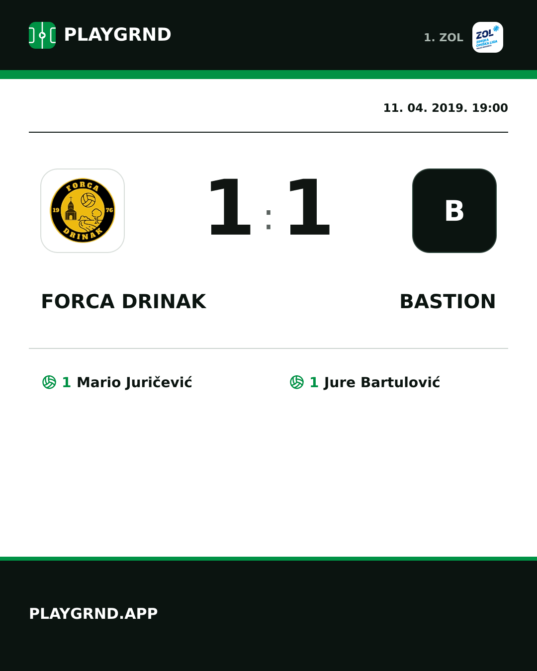 Instagram slika: Forca Drinak 1:1 Bastion
