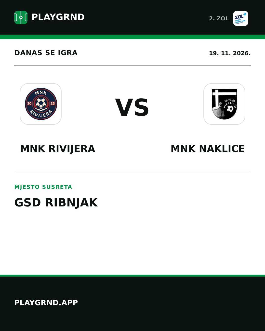 Instagram slika: MNK Rivijera vs MNK Naklice