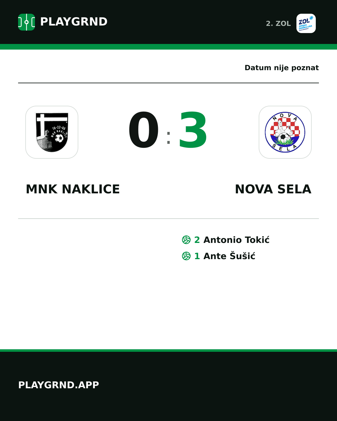 Instagram slika: MNK Naklice 0:3 Nova Sela