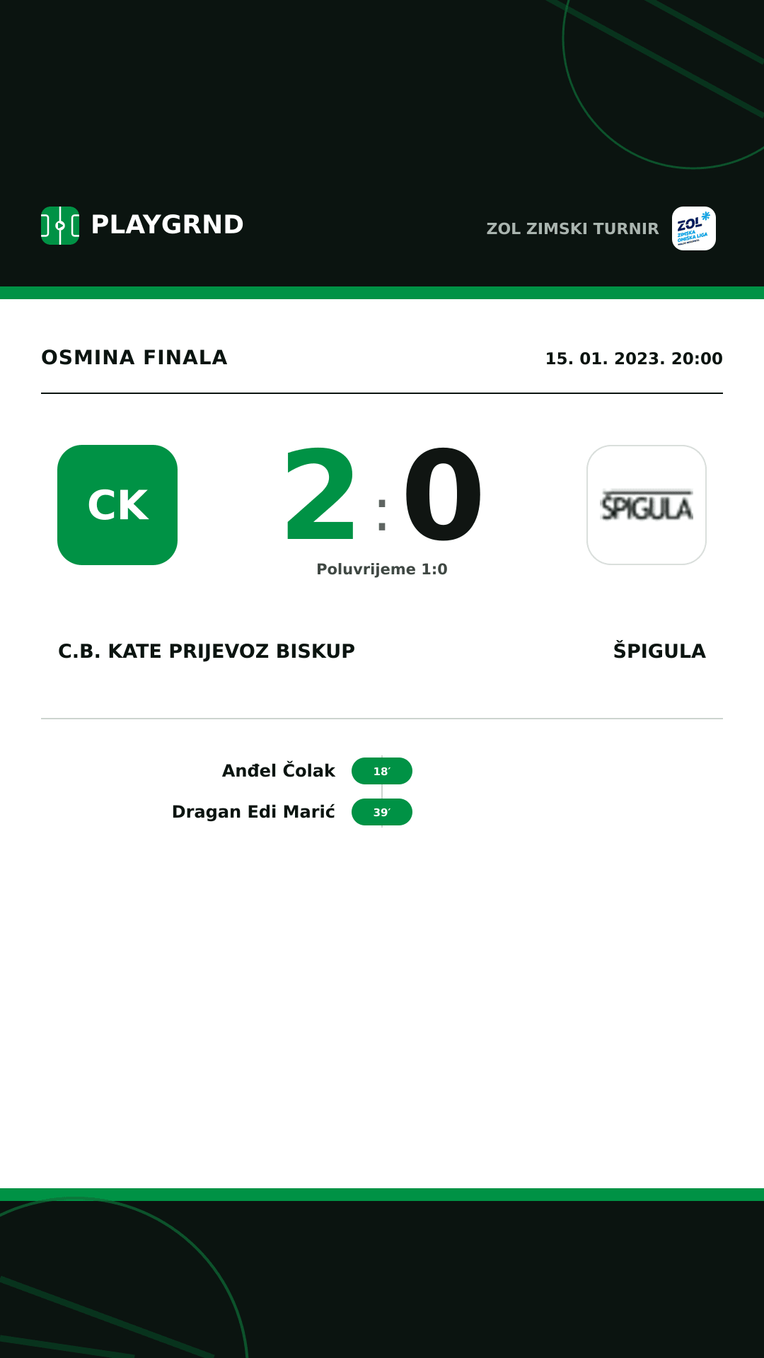 Instagram slika: C.B. Kate Prijevoz Biskup 2:0 Špigula