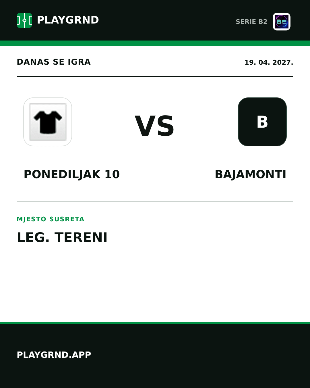 Instagram slika: Ponediljak 10 vs Bajamonti