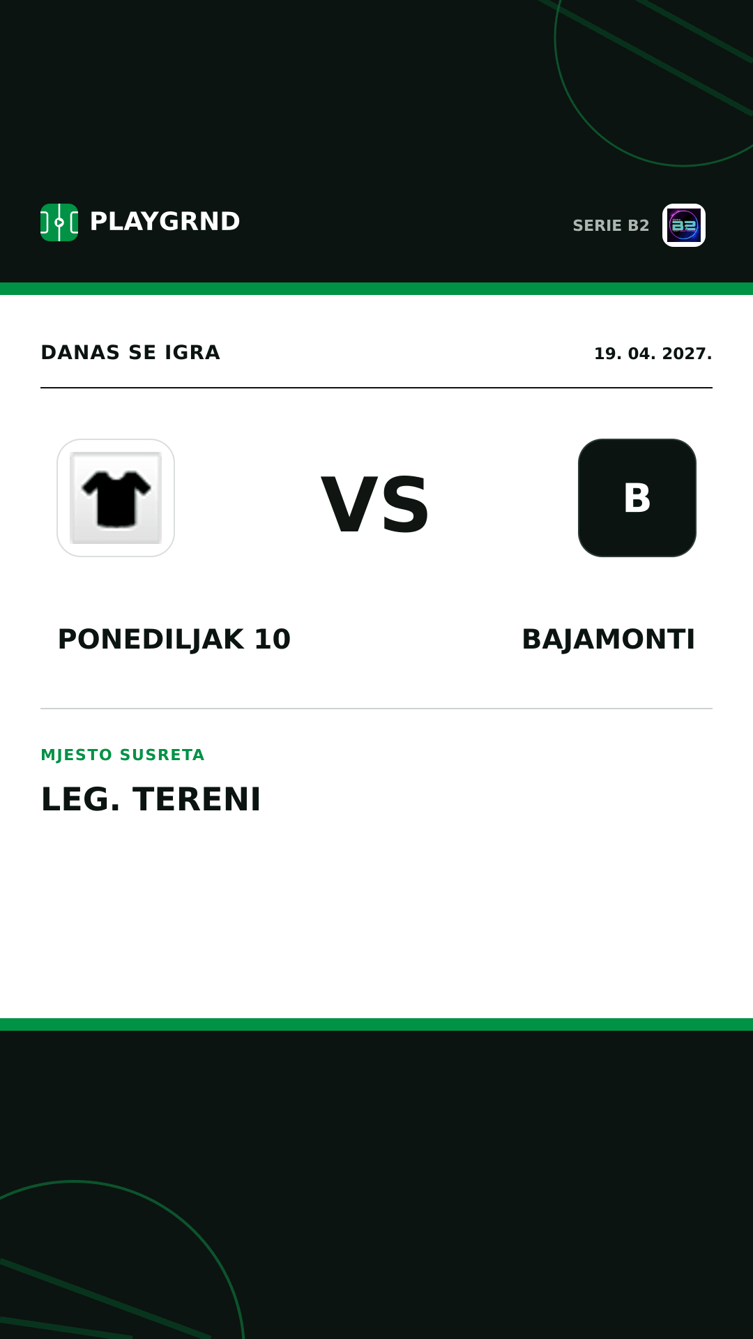 Instagram slika: Ponediljak 10 vs Bajamonti