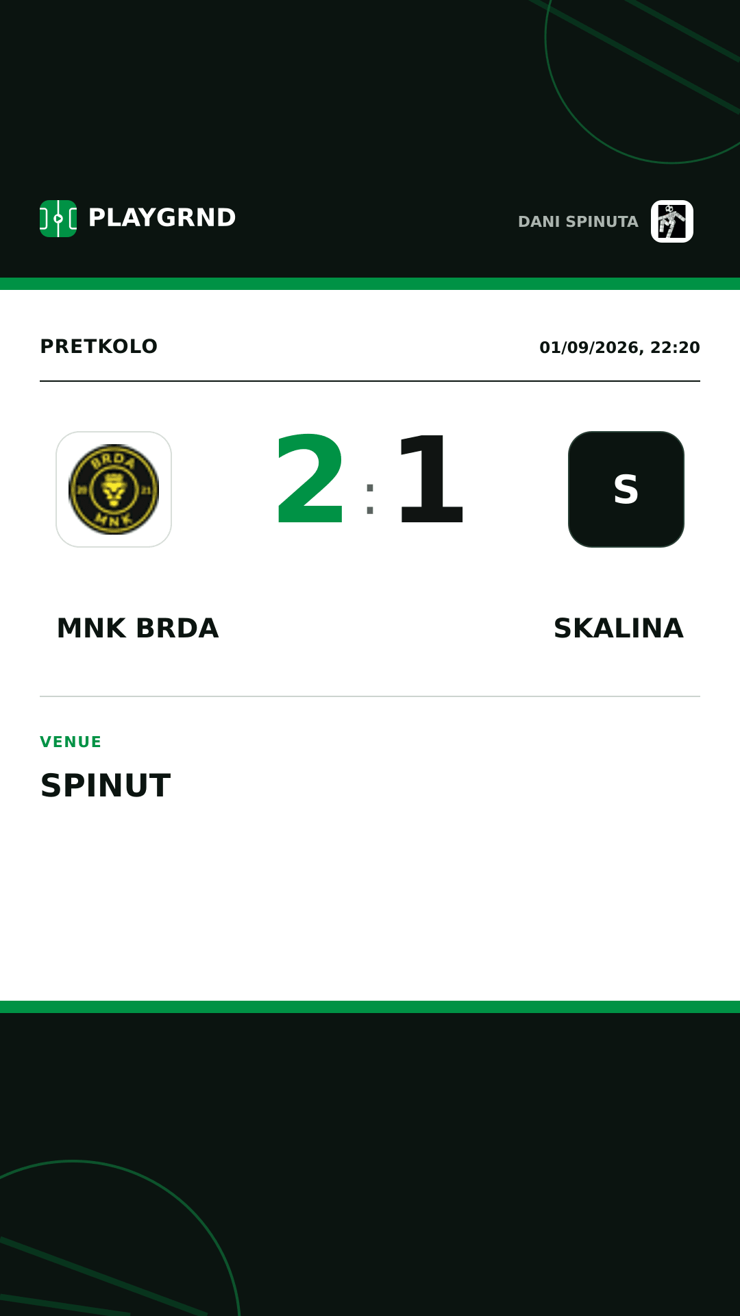 Instagram artwork: MNK Brda 2:1 Skalina