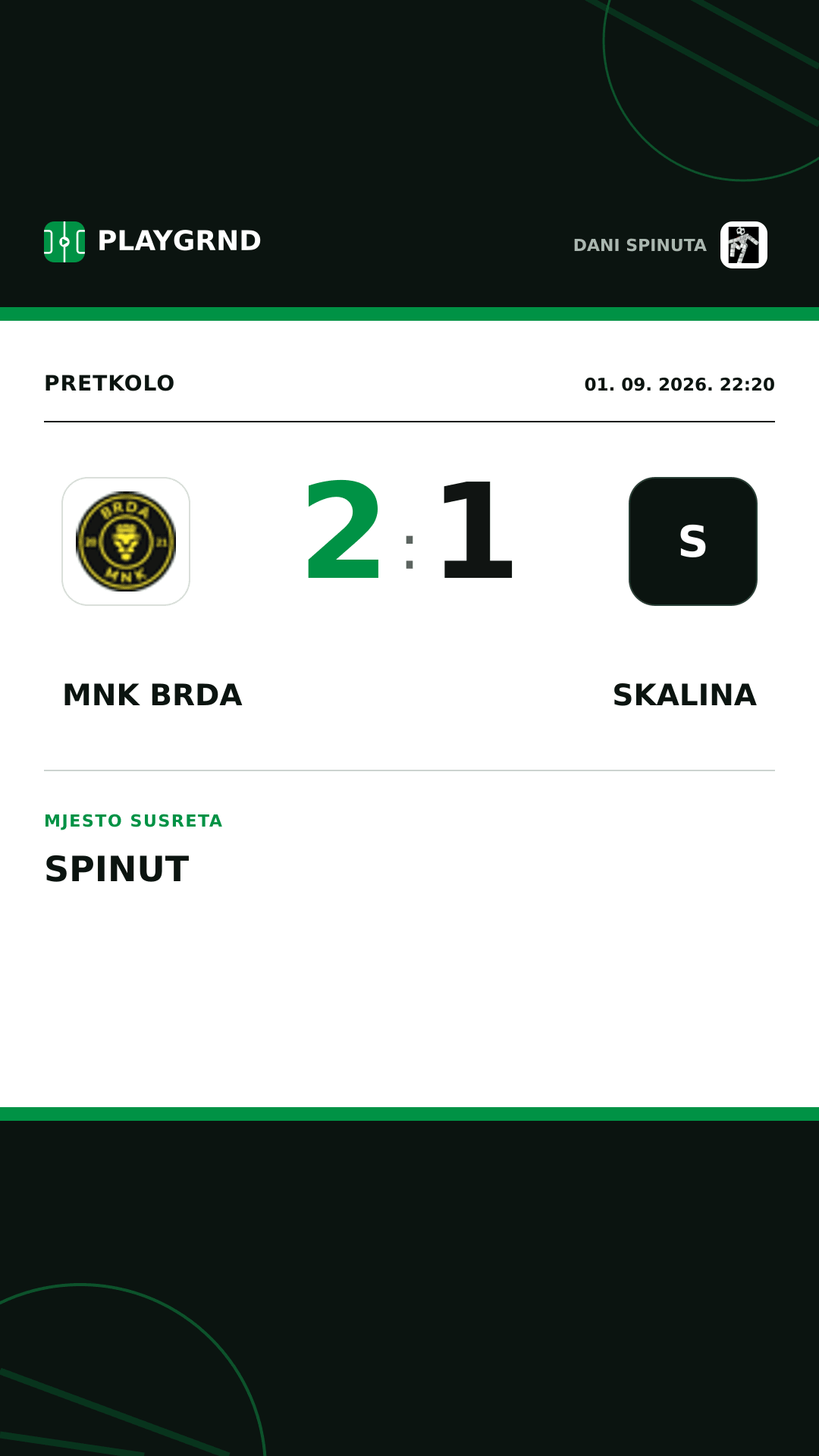 Instagram slika: MNK Brda 2:1 Skalina