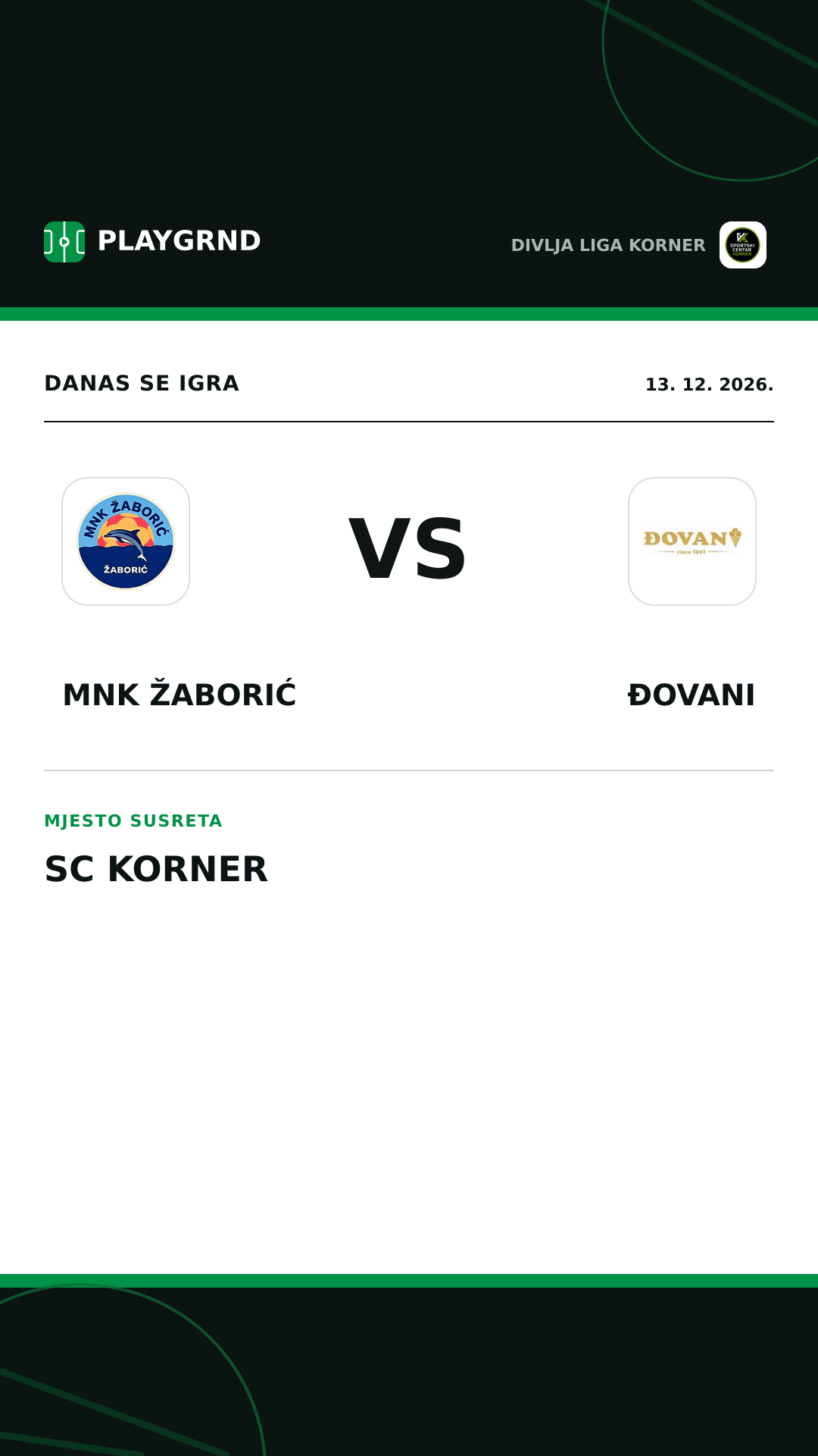 Instagram slika: MNK Žaborić vs Đovani