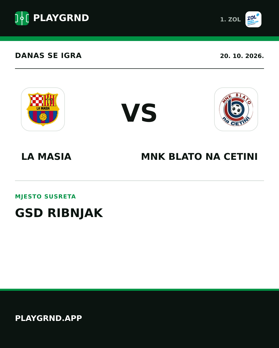 Instagram slika: La Masia vs MNK Blato na Cetini