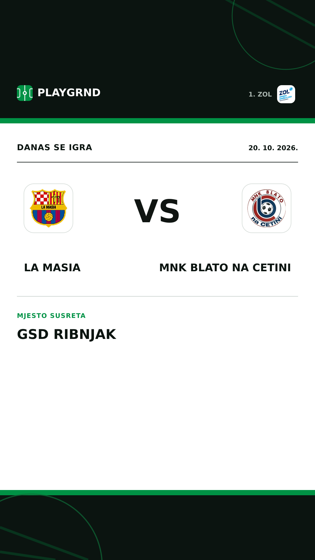 Instagram slika: La Masia vs MNK Blato na Cetini