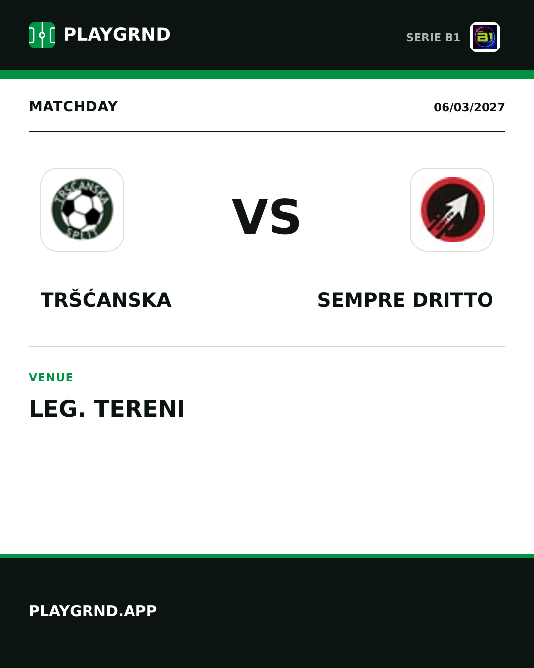 Instagram artwork: Tršćanska vs Sempre Dritto