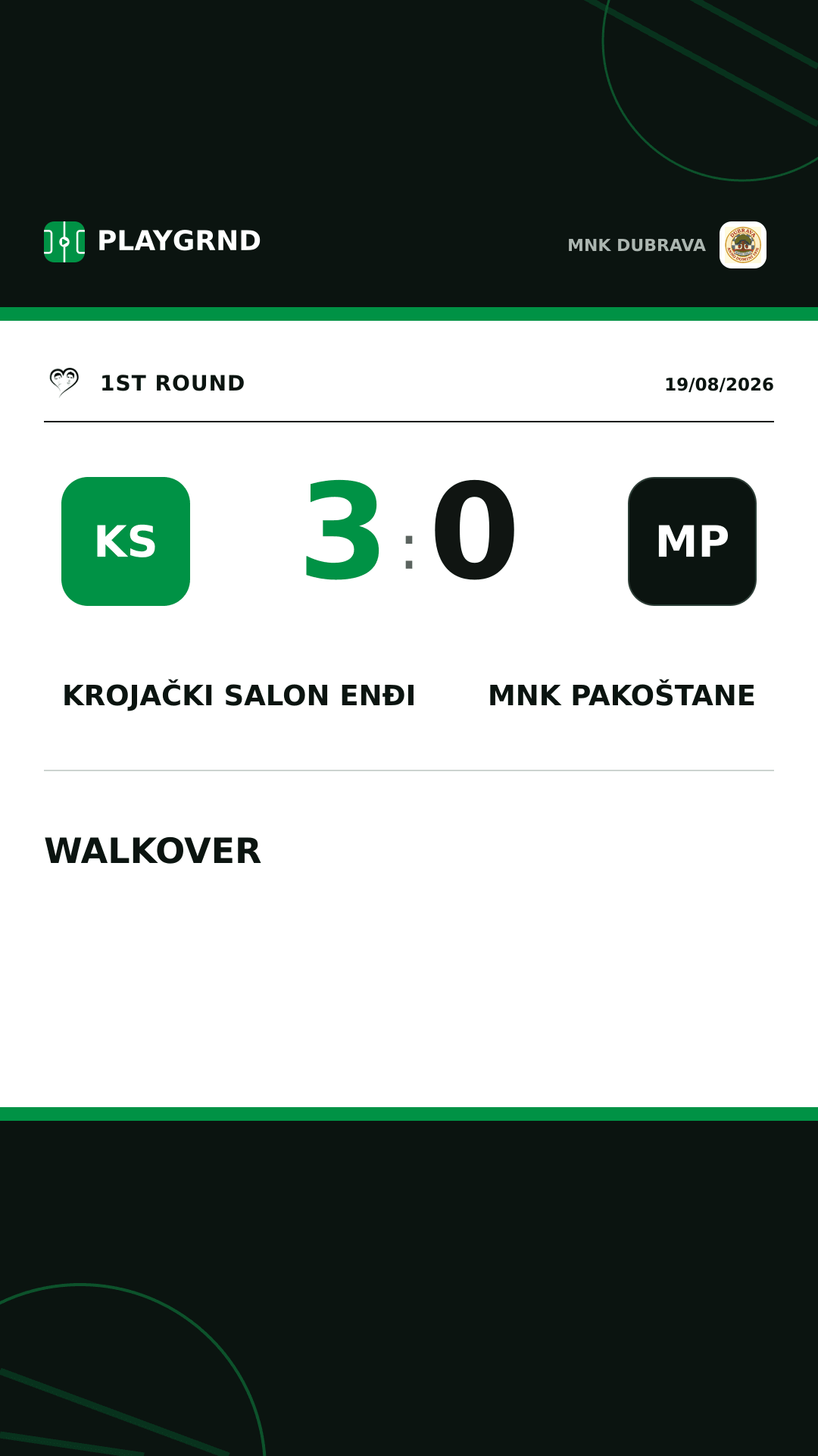 Instagram artwork: Krojački salon Enđi 3:0 MNK Pakoštane