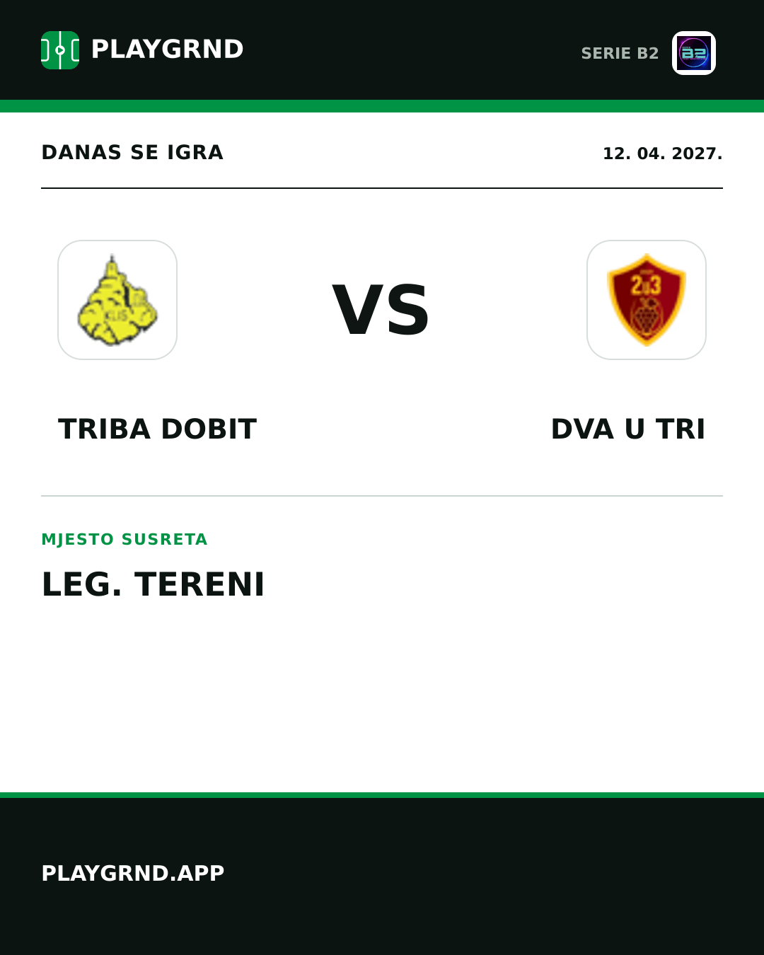Instagram slika: Triba Dobit vs Dva U Tri