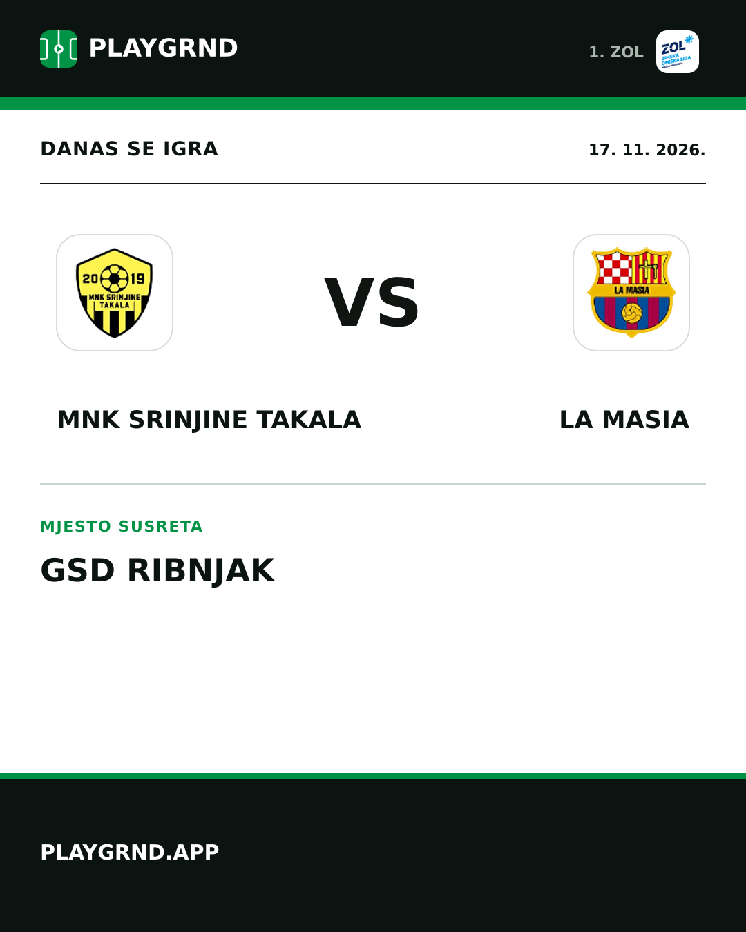Instagram slika: MNK Srinjine Takala vs La Masia