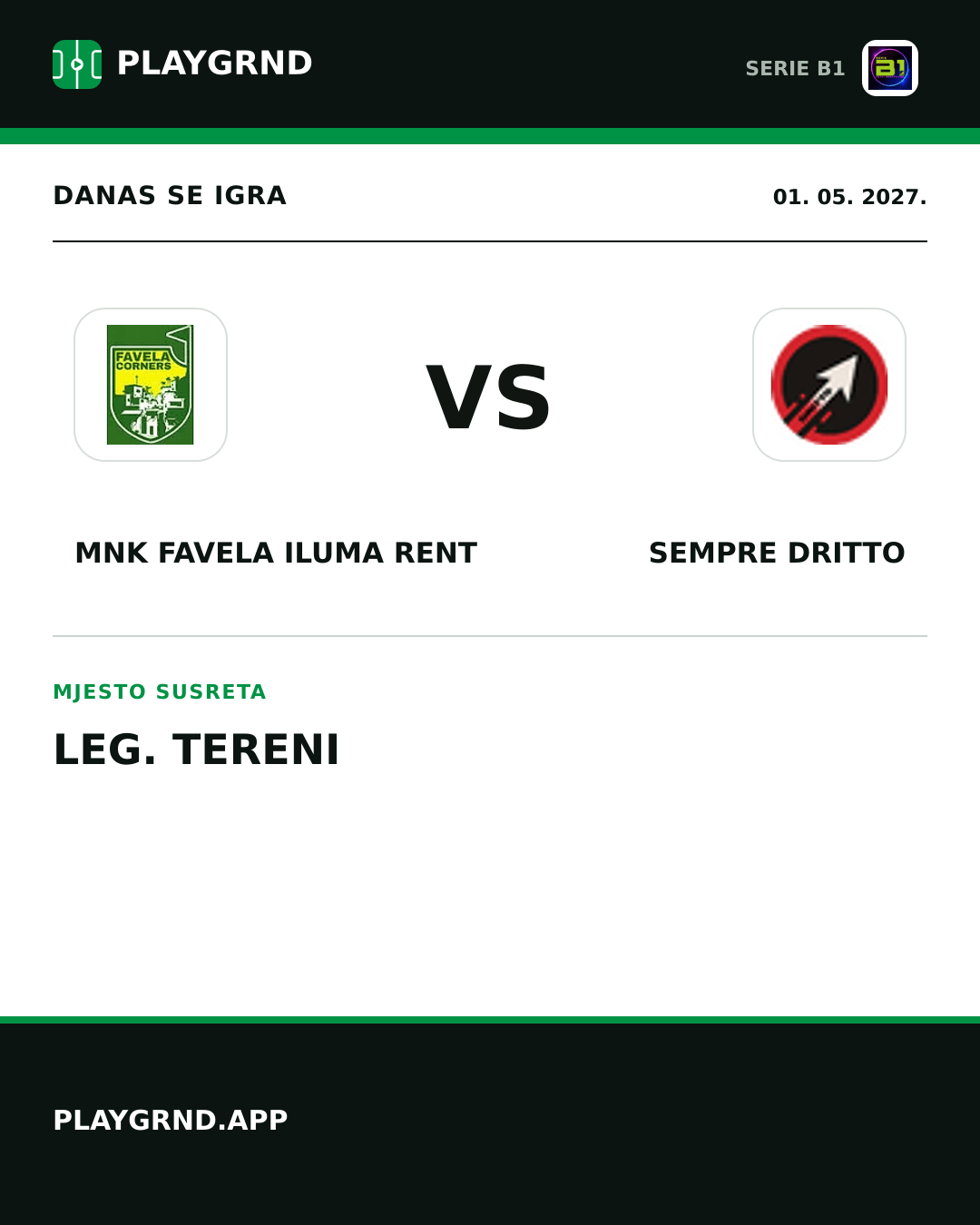 Instagram slika: MNK Favela Iluma Rent vs Sempre Dritto