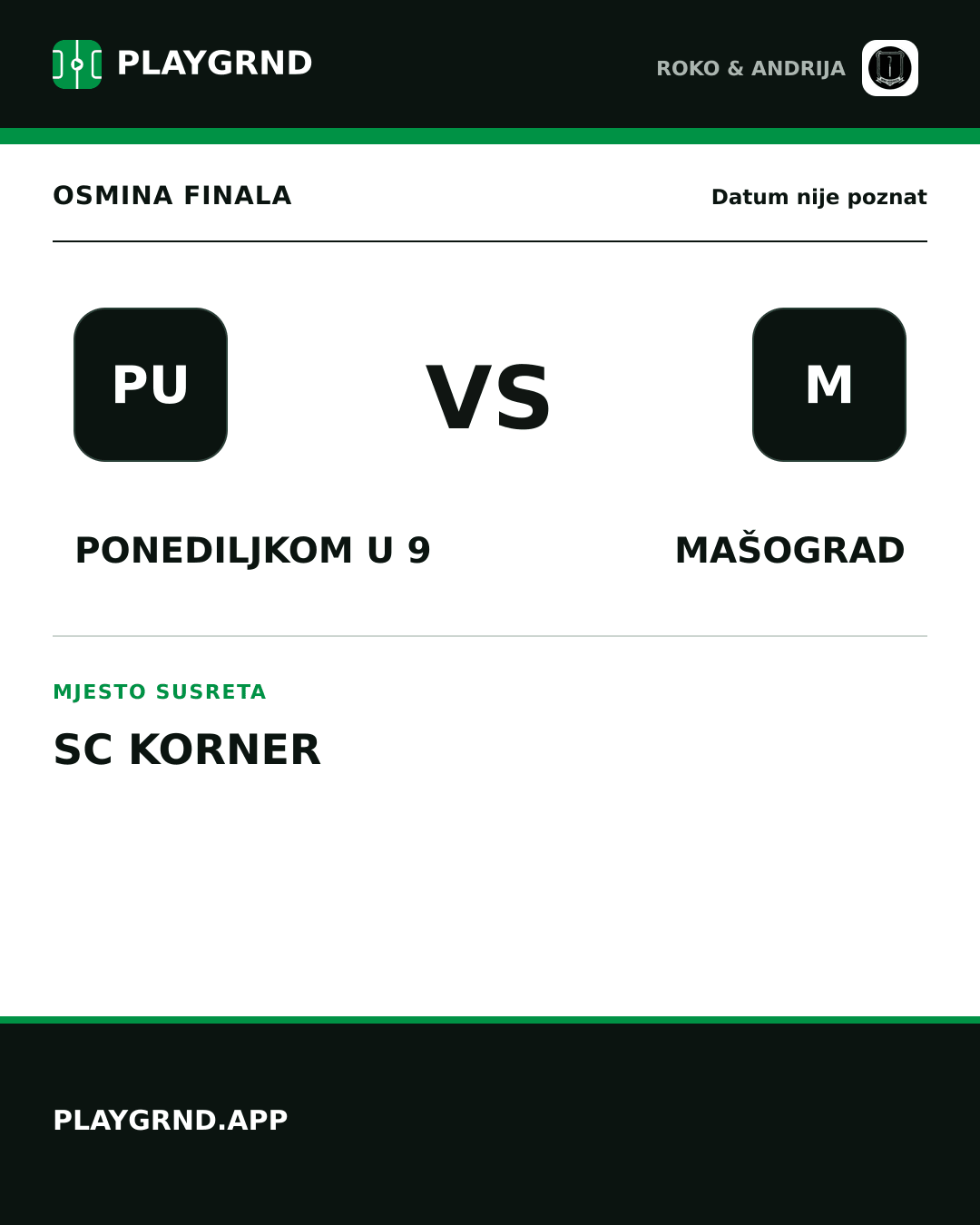 Instagram slika: Ponediljkom u 9 vs Mašograd
