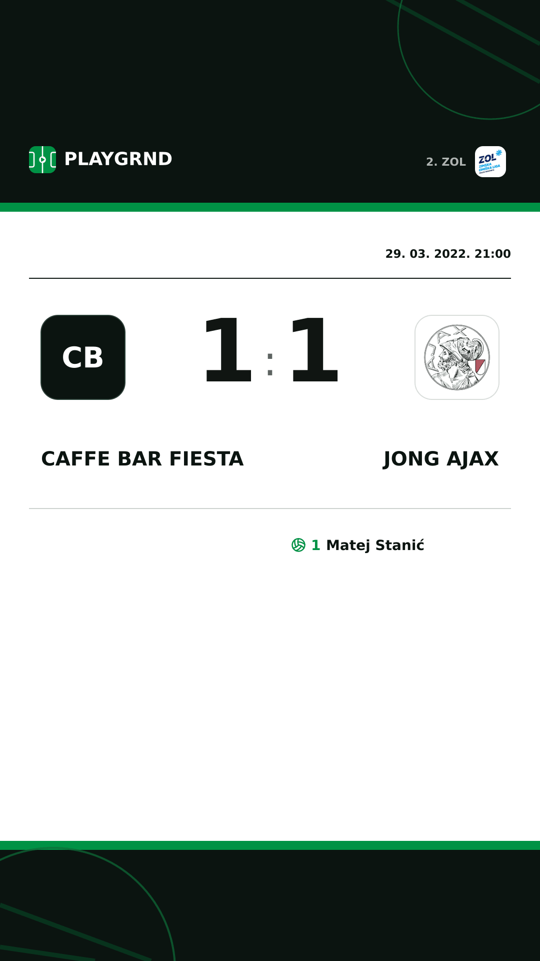 Instagram slika: Caffe bar Fiesta 1:1 Jong Ajax