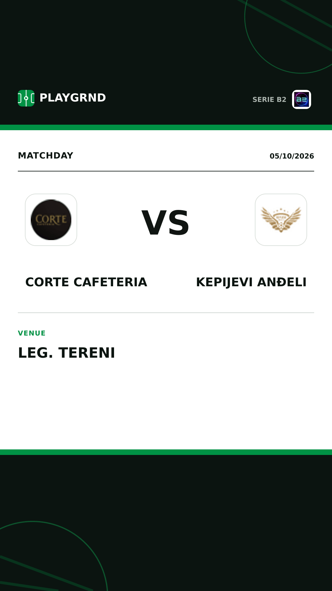 Instagram artwork: Corte Cafeteria vs Kepijevi Anđeli