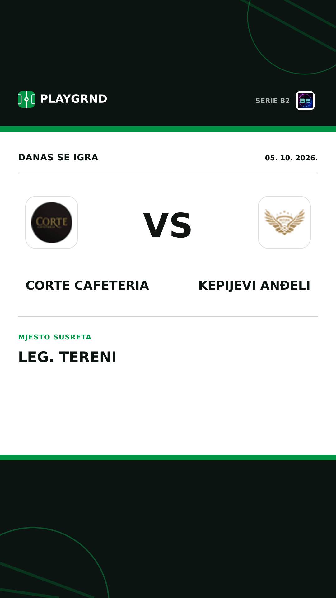 Instagram slika: Corte Cafeteria vs Kepijevi Anđeli