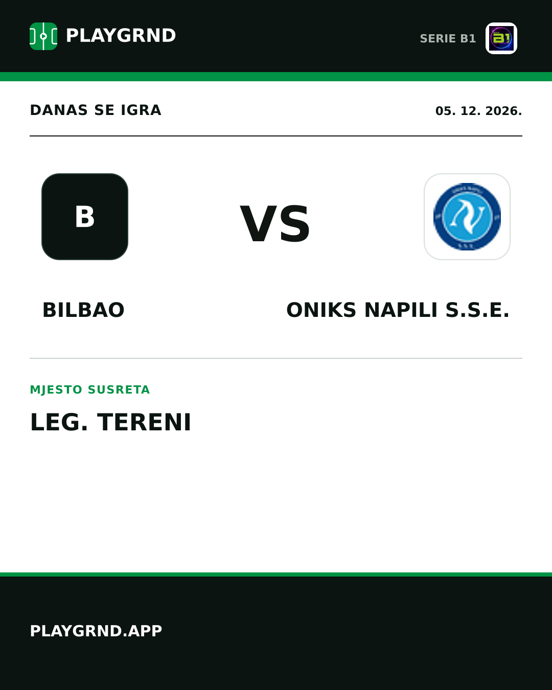 Instagram slika: Bilbao vs Oniks Napili S.S.E.