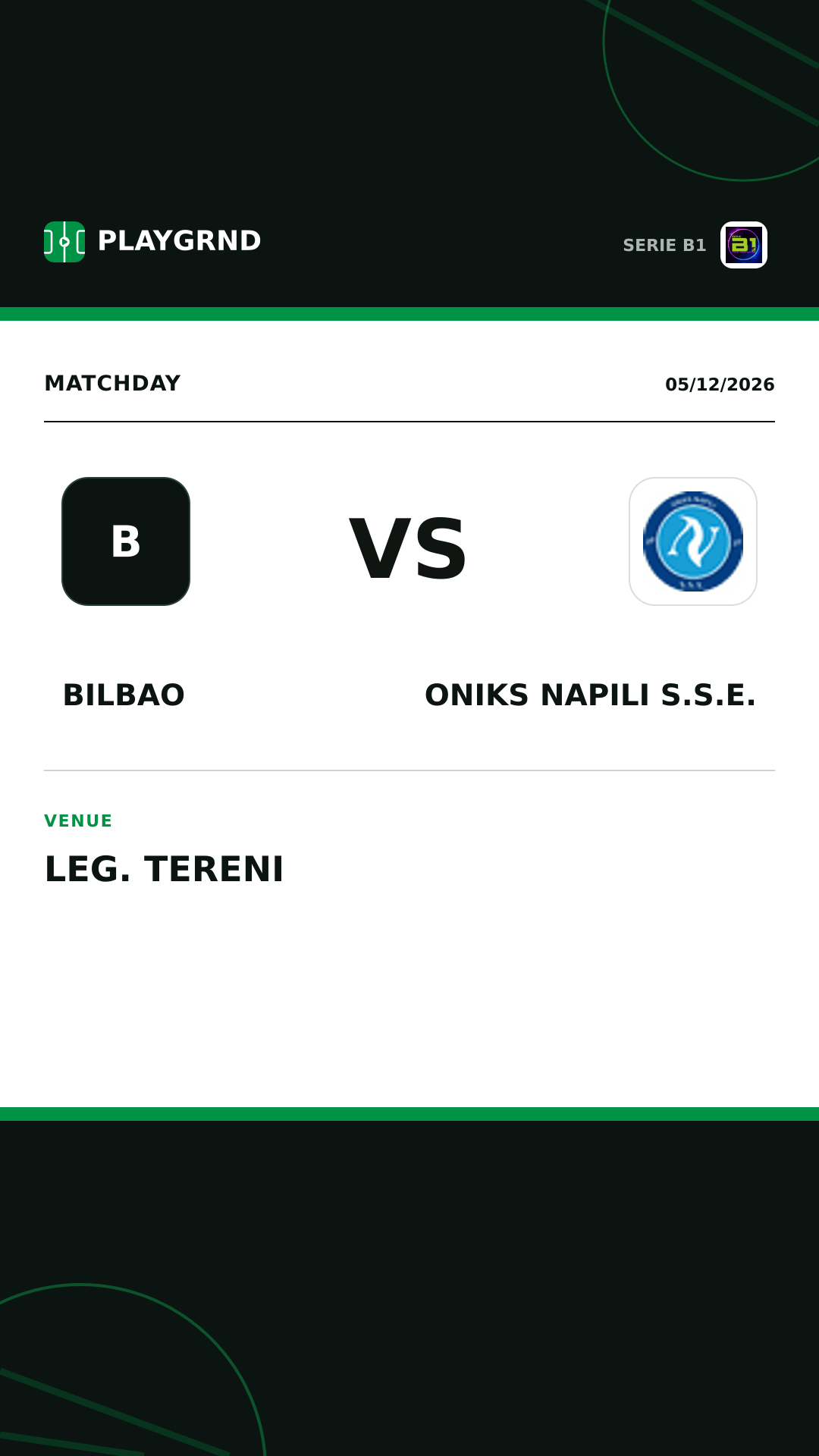 Instagram artwork: Bilbao vs Oniks Napili S.S.E.