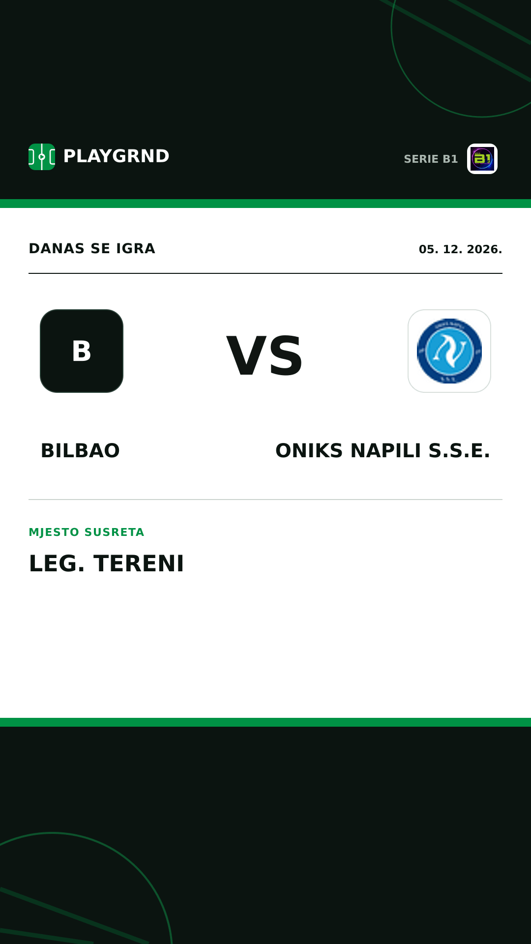 Instagram slika: Bilbao vs Oniks Napili S.S.E.