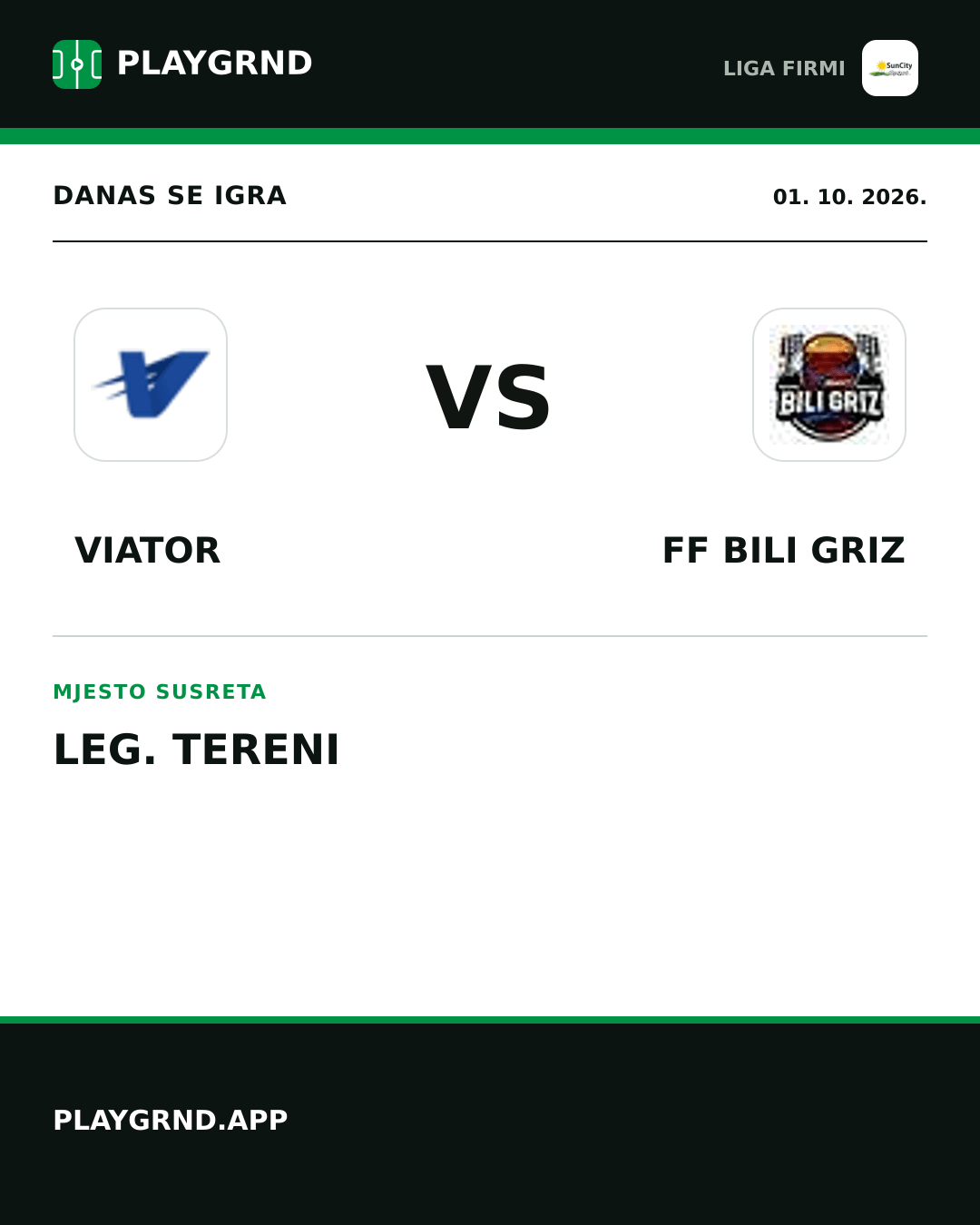 Instagram slika: Viator vs FF Bili Griz