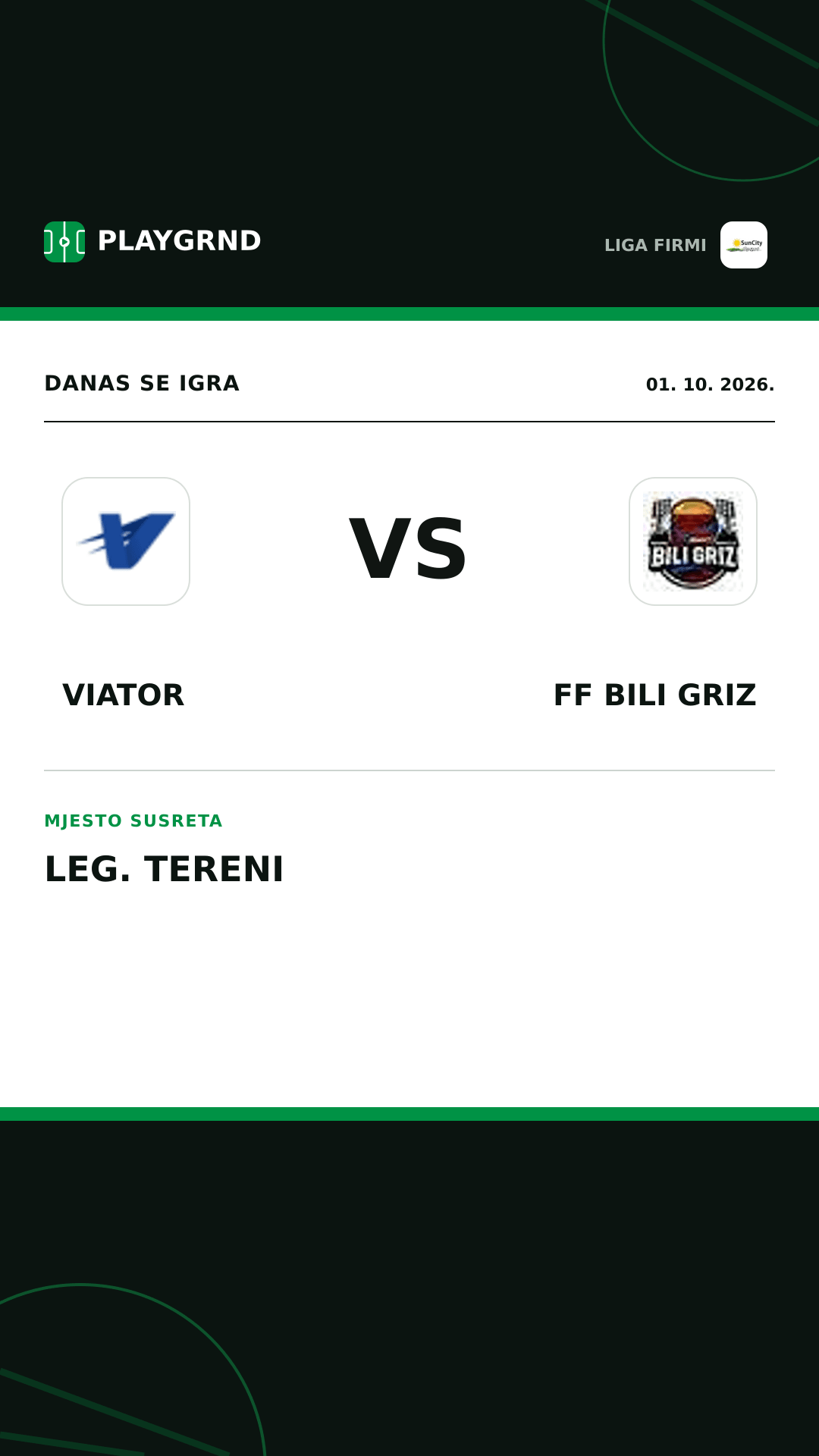 Instagram slika: Viator vs FF Bili Griz