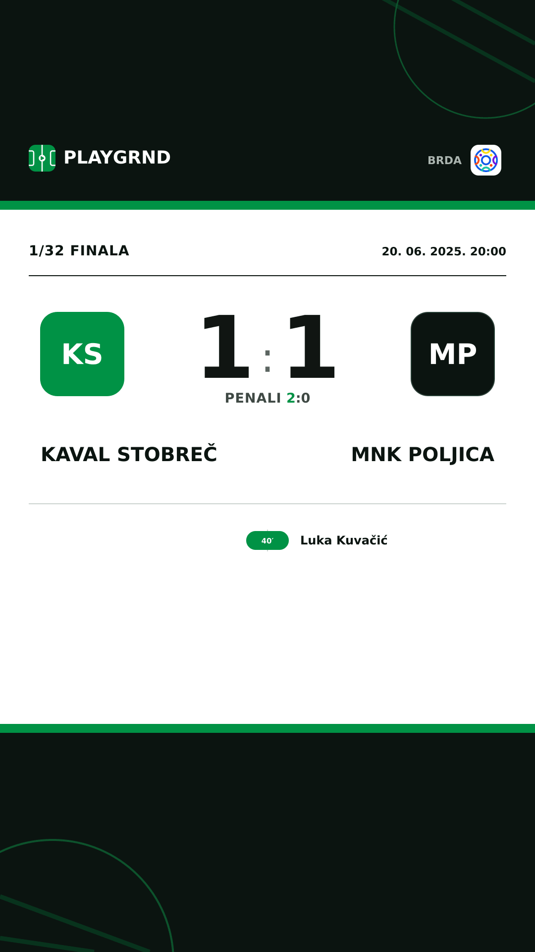 Instagram slika: Kaval Stobreč 1:1 MNK Poljica