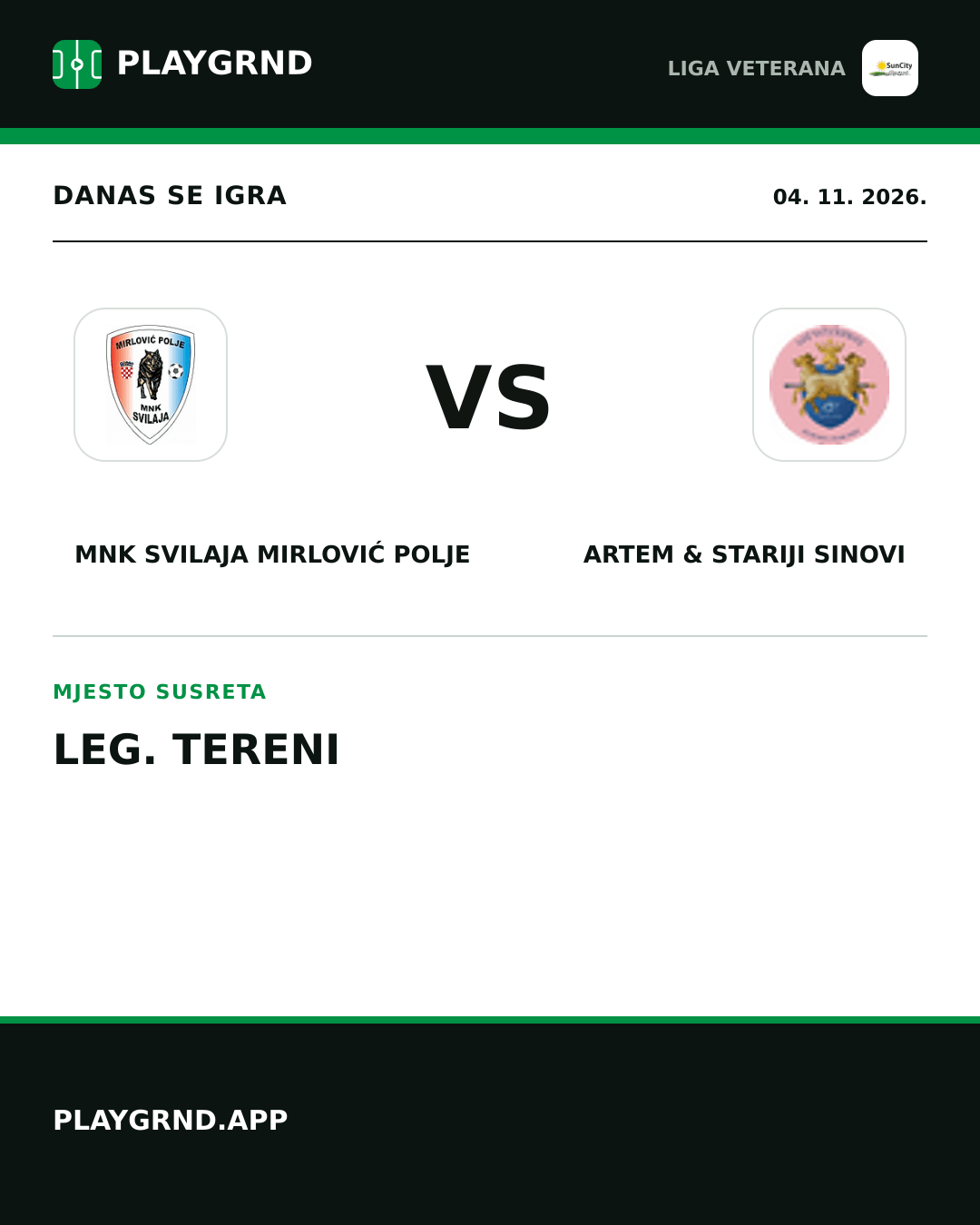 Instagram slika: MNK Svilaja Mirlović Polje vs Artem & Stariji Sinovi