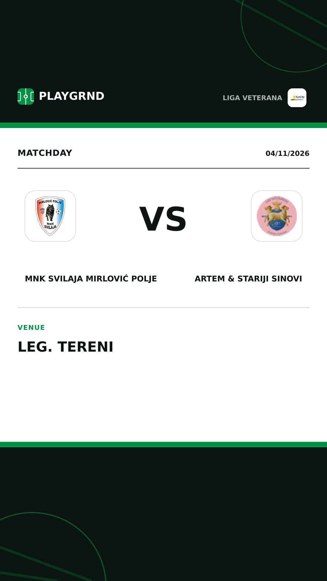 Instagram artwork: MNK Svilaja Mirlović Polje vs Artem & Stariji Sinovi