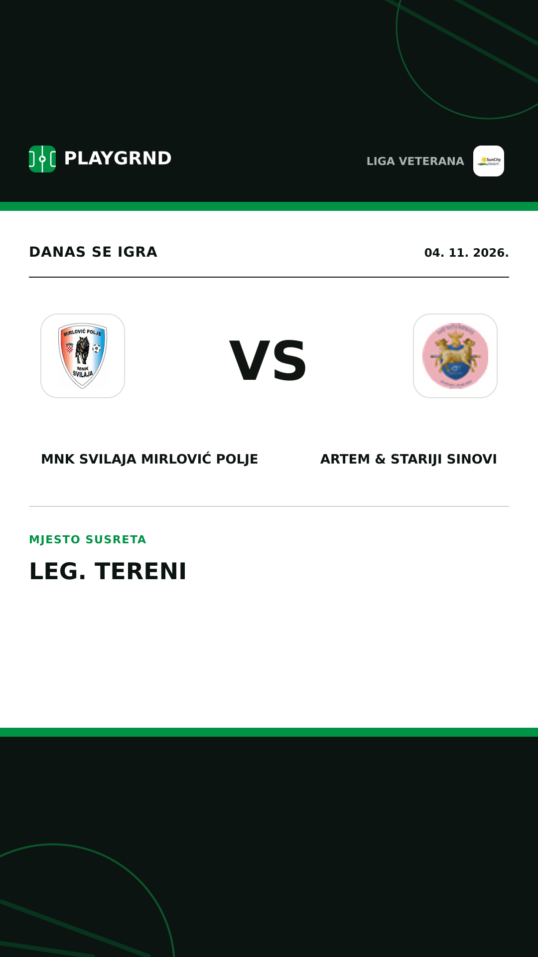 Instagram slika: MNK Svilaja Mirlović Polje vs Artem & Stariji Sinovi