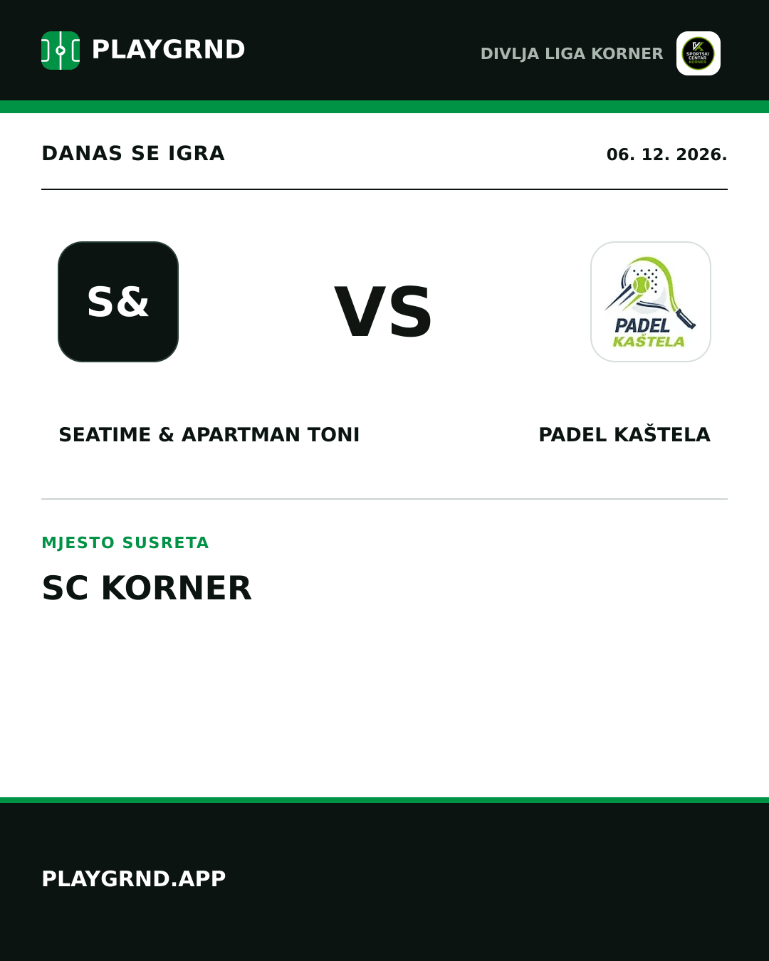 Instagram slika: Seatime & Apartman Toni vs Padel Kaštela
