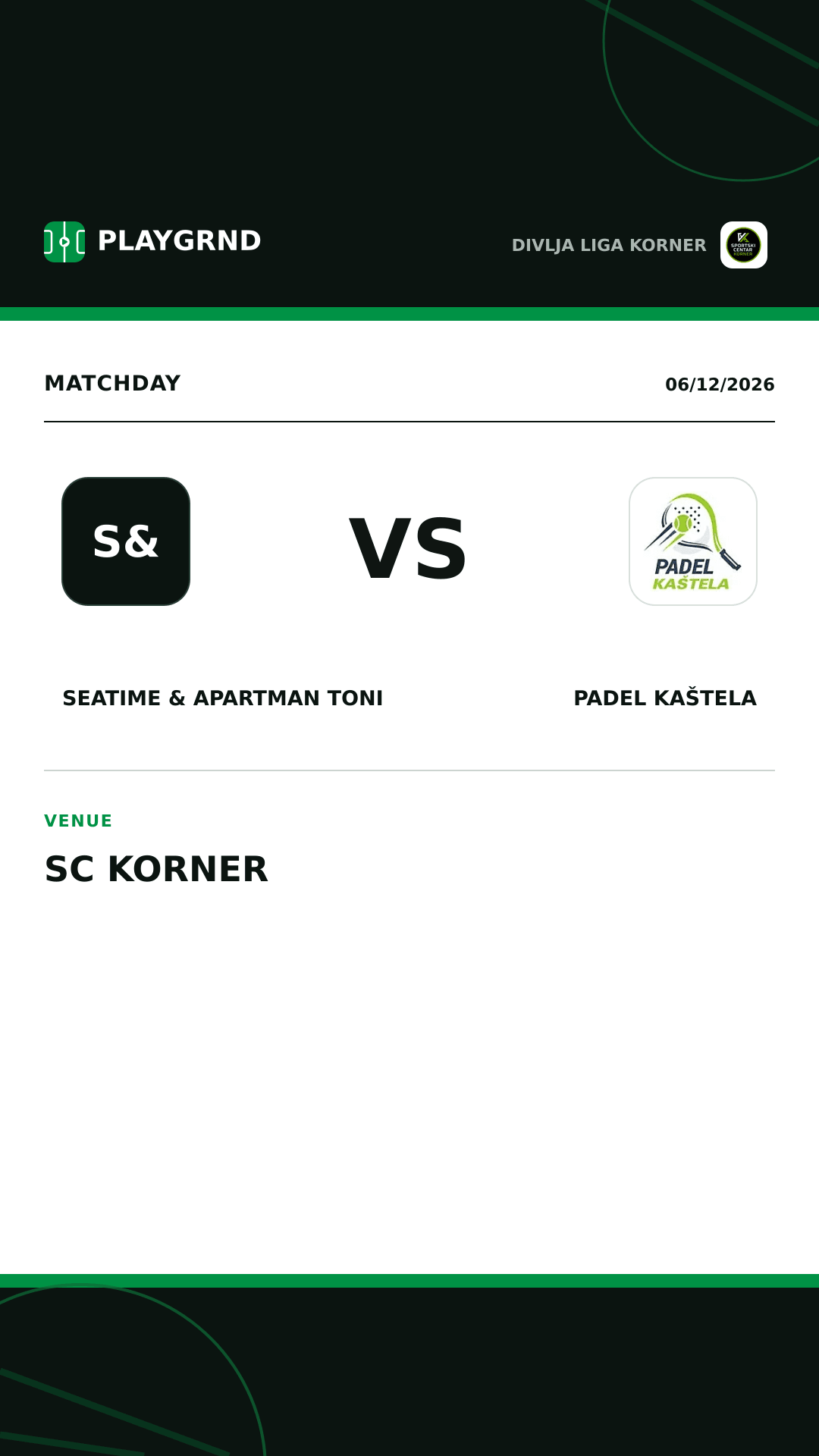 Instagram artwork: Seatime & Apartman Toni vs Padel Kaštela