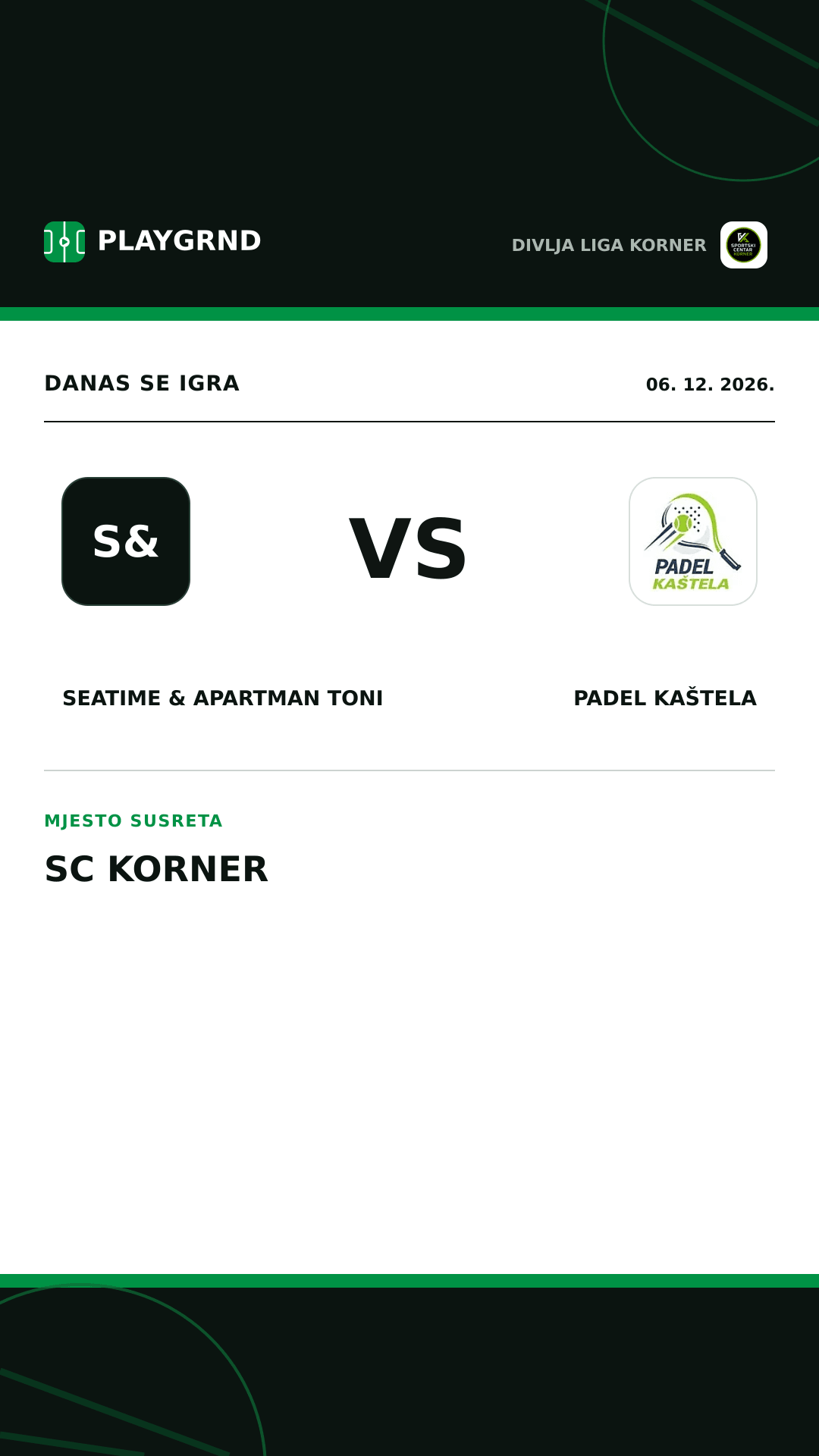 Instagram slika: Seatime & Apartman Toni vs Padel Kaštela
