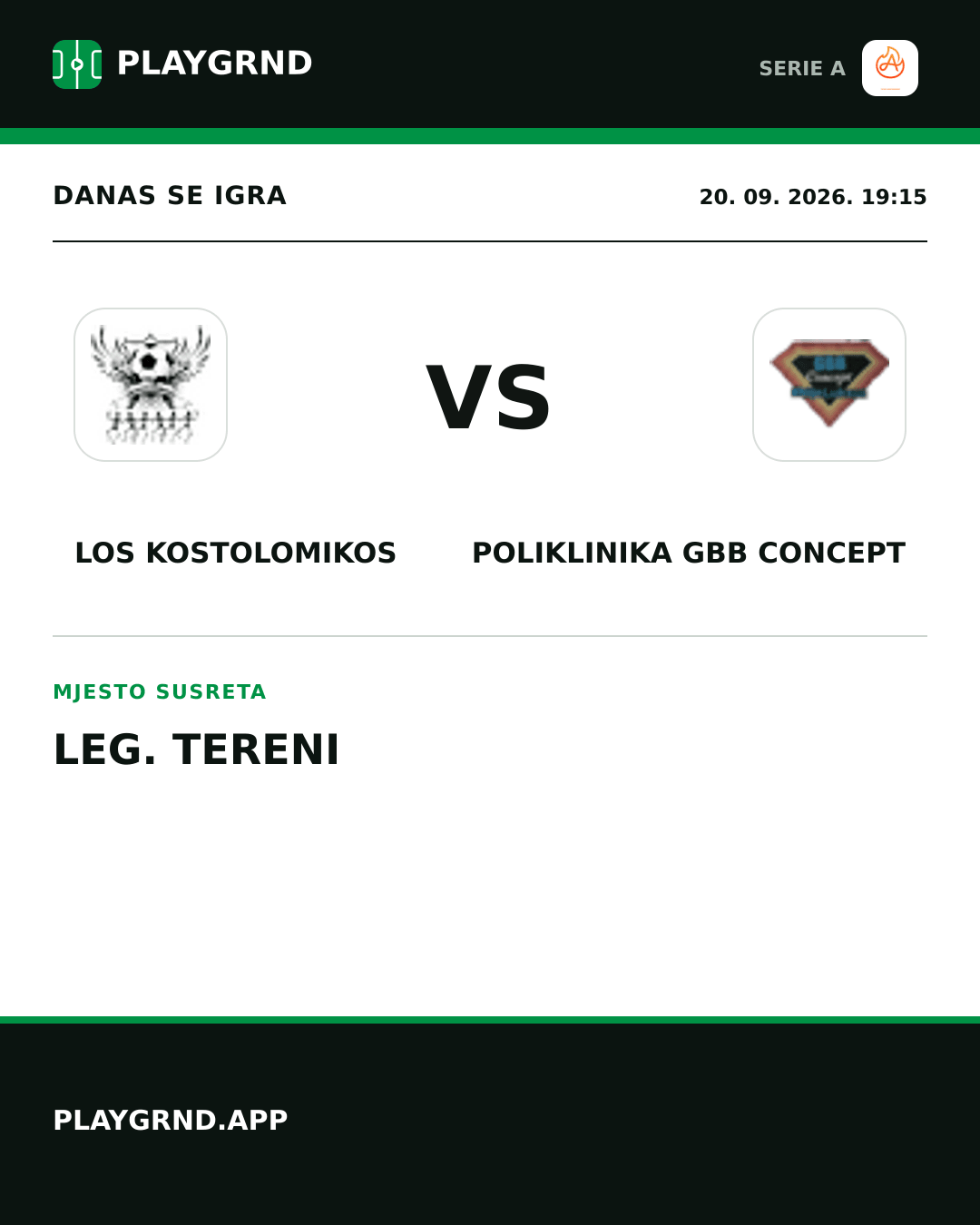 Instagram slika: Los Kostolomikos vs Poliklinika Gbb Concept