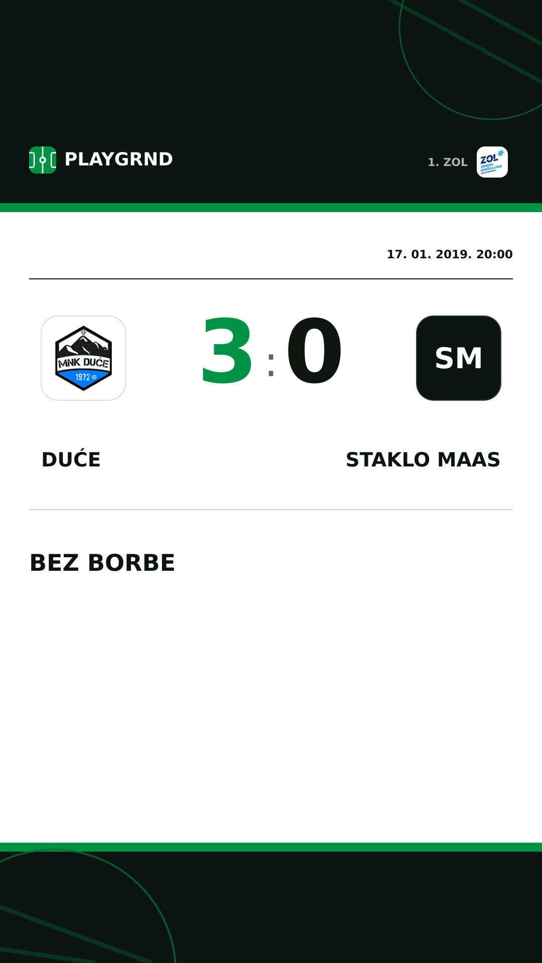 Instagram slika: Duće 3:0 Staklo Maas