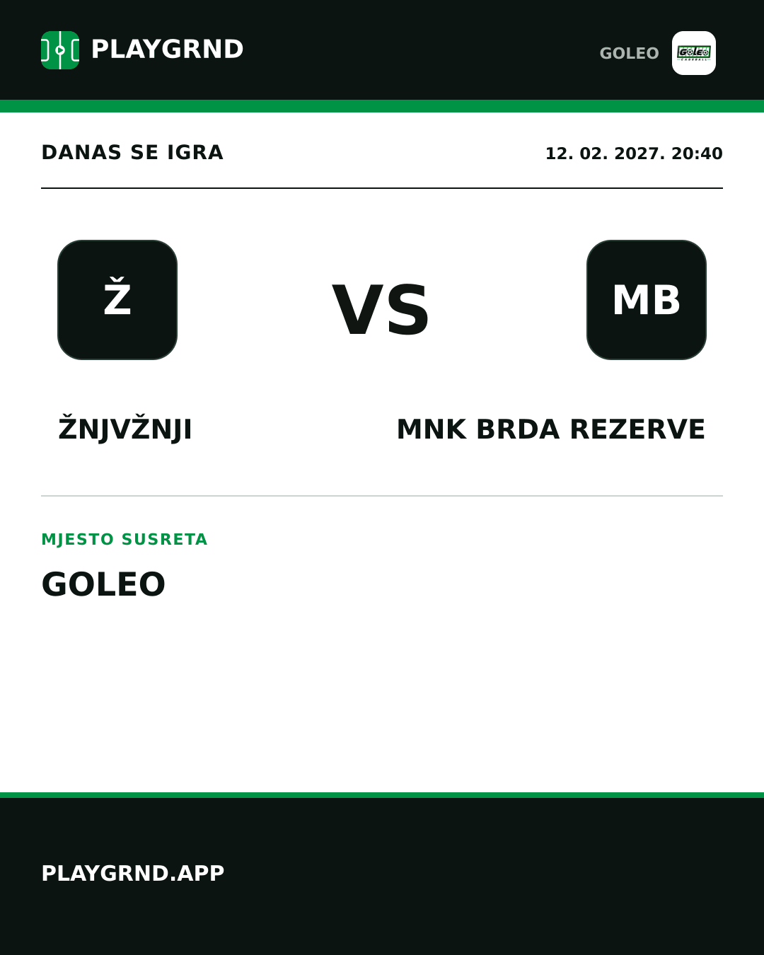 Instagram slika: Žnjvžnji vs MNK Brda Rezerve