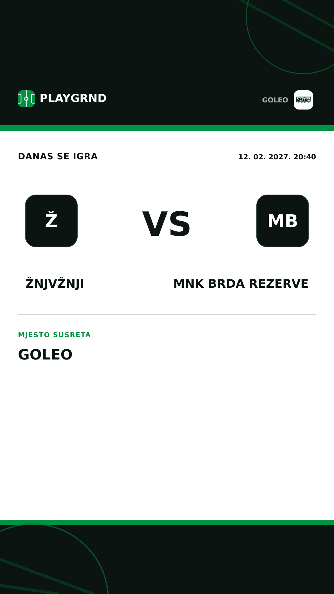 Instagram slika: Žnjvžnji vs MNK Brda Rezerve