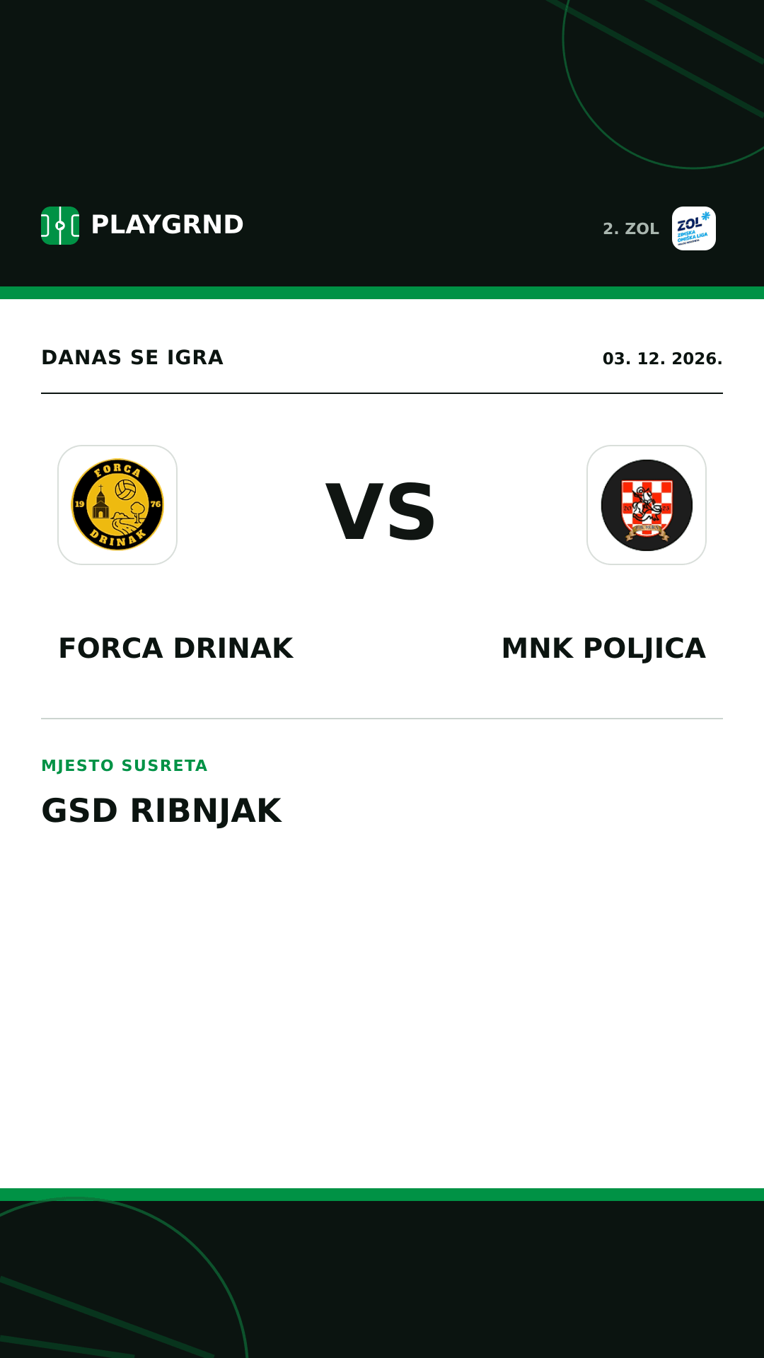 Instagram slika: Forca Drinak vs MNK Poljica