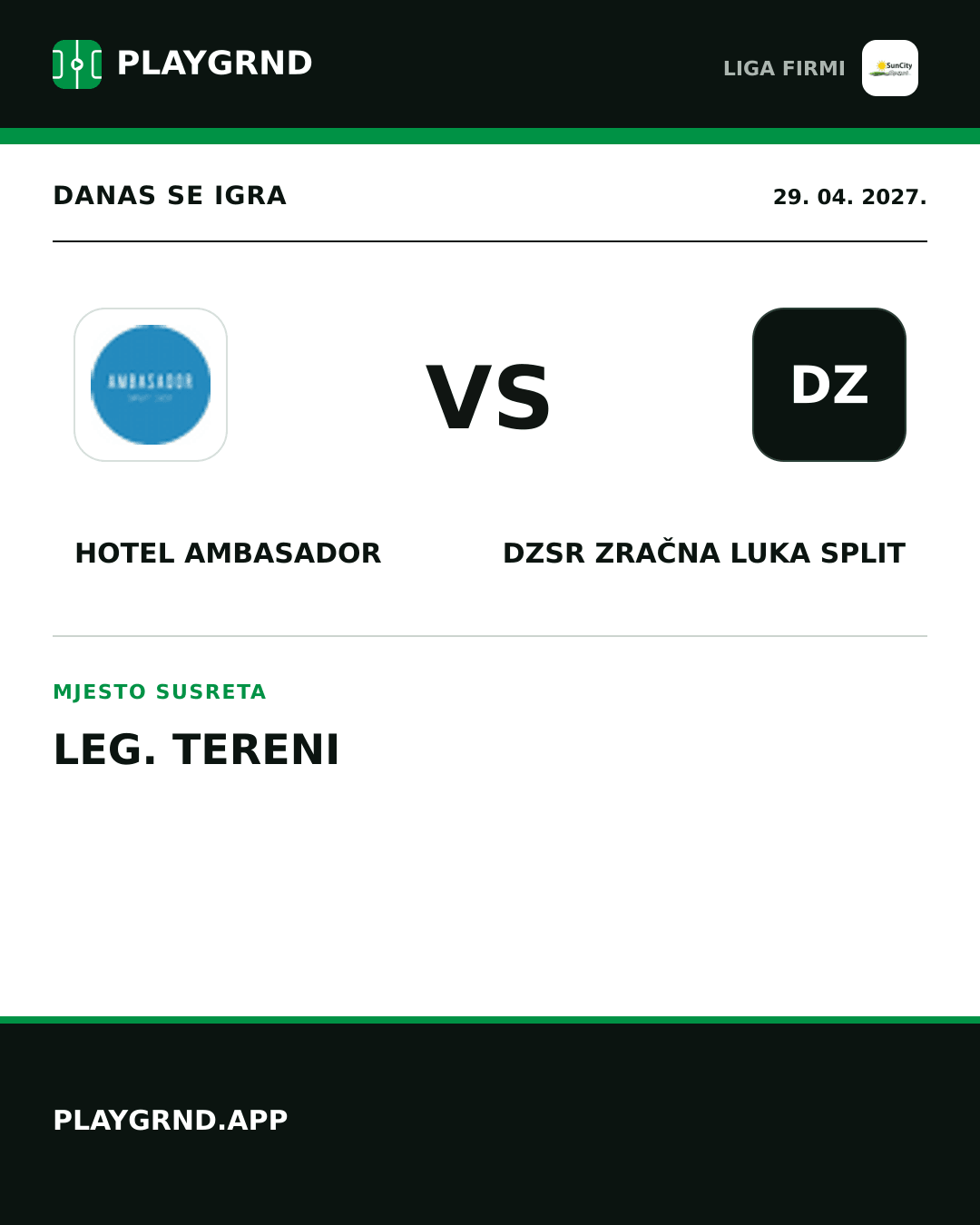 Instagram slika: Hotel Ambasador vs DZSR Zračna Luka Split