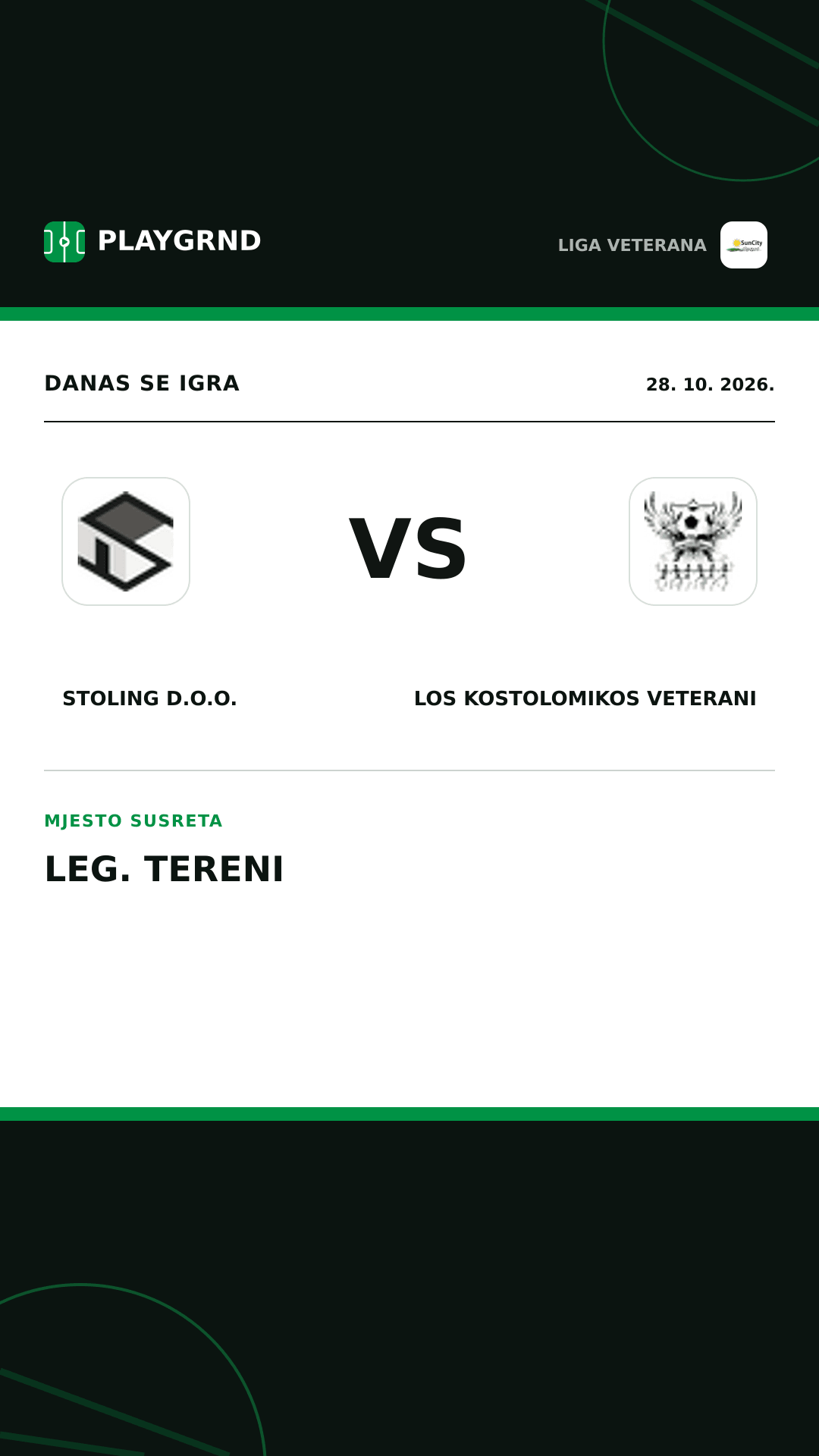 Instagram slika: Stoling D.O.O. vs Los Kostolomikos Veterani