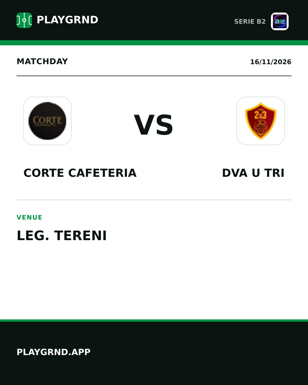 Instagram artwork: Corte Cafeteria vs Dva U Tri