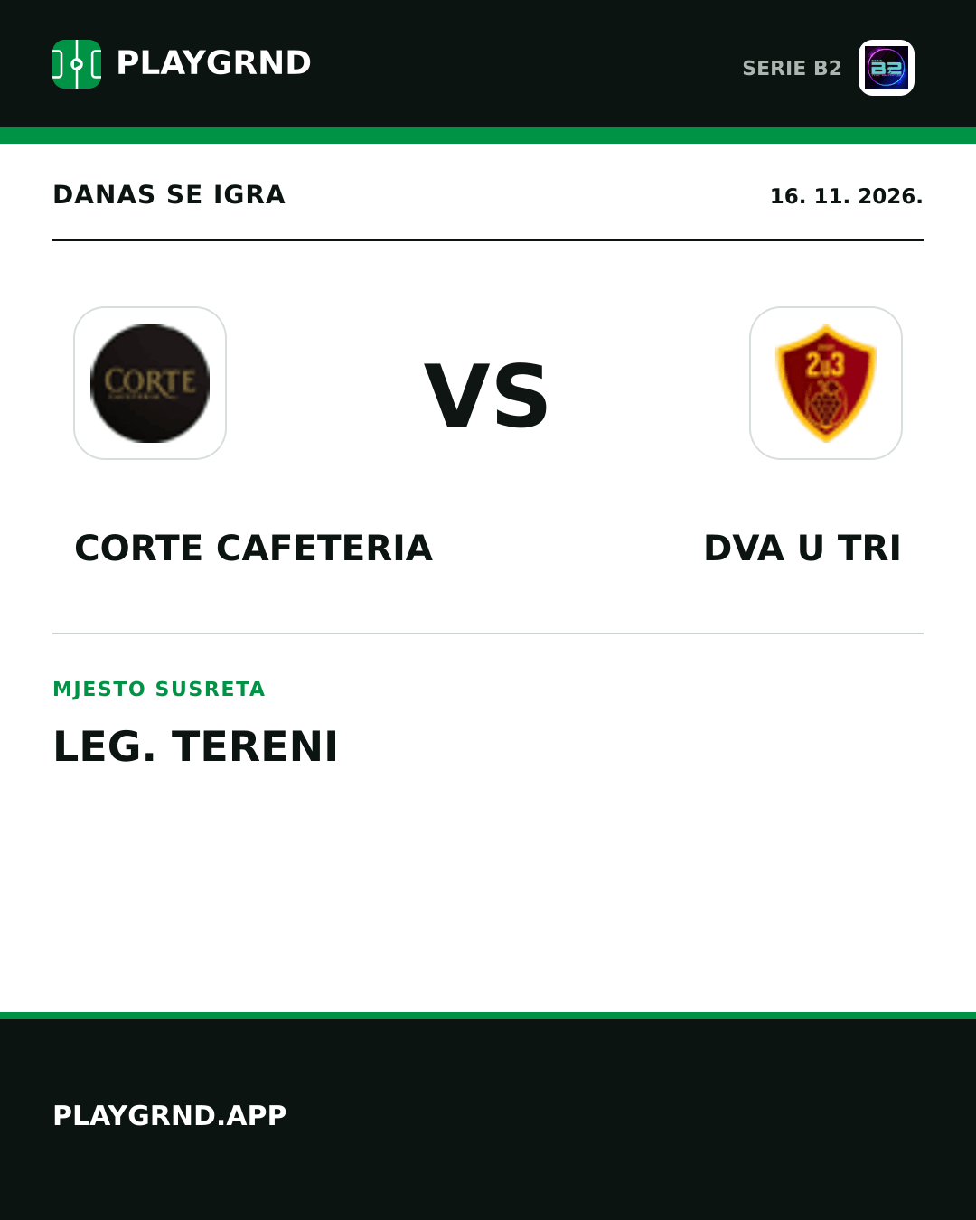 Instagram slika: Corte Cafeteria vs Dva U Tri