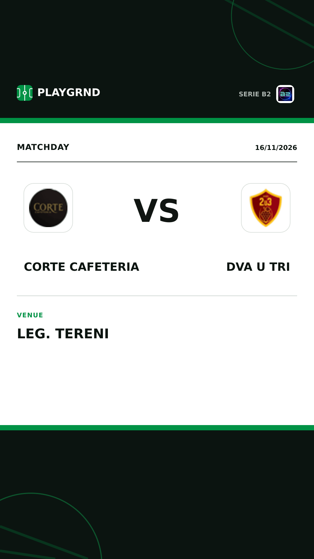 Instagram artwork: Corte Cafeteria vs Dva U Tri