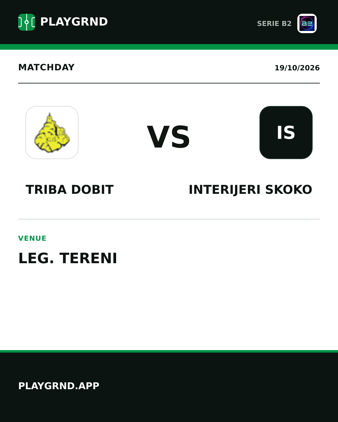 Instagram artwork: Triba Dobit vs Interijeri Skoko