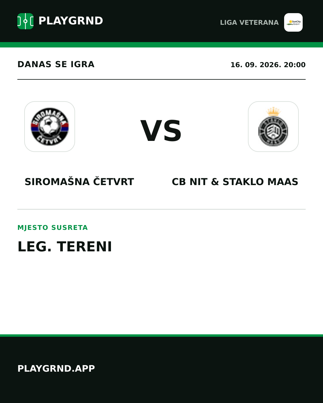 Instagram slika: Siromašna Četvrt vs CB Nit & Staklo Maas