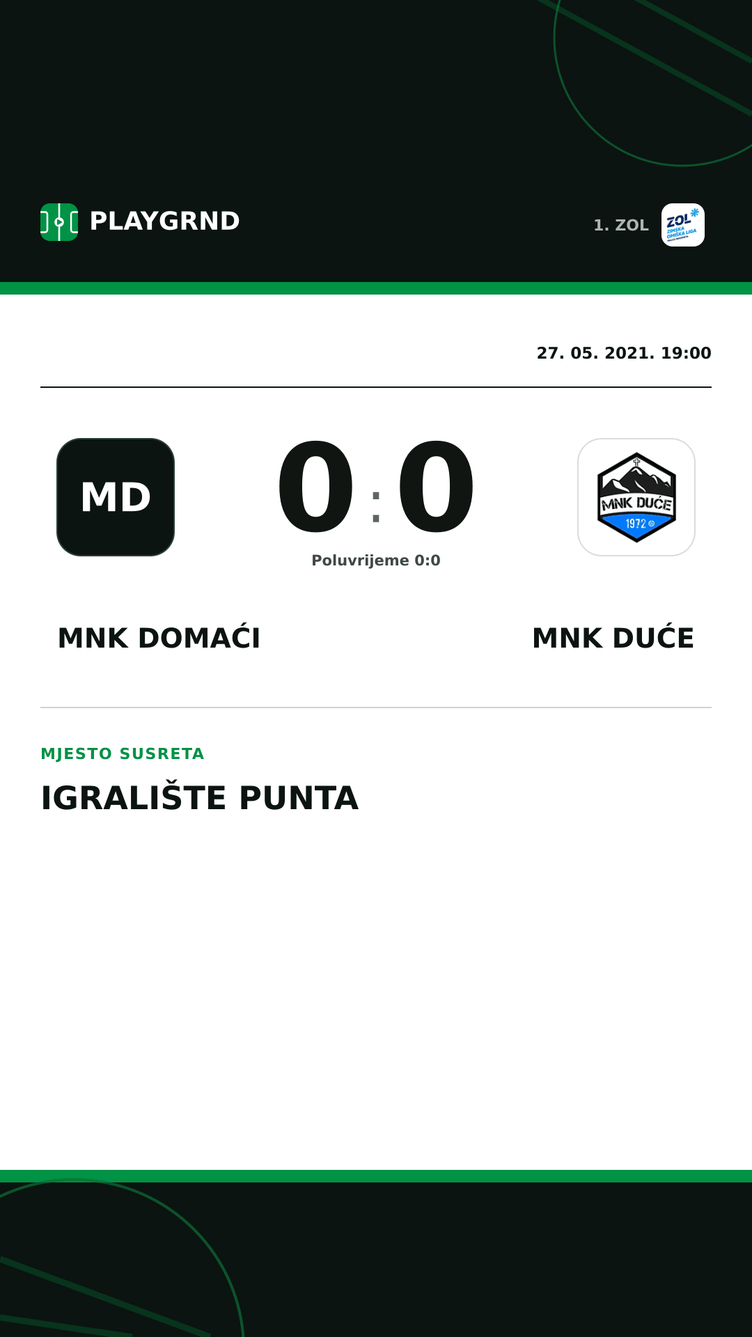 Instagram slika: MNK Domaći 0:0 MNK Duće