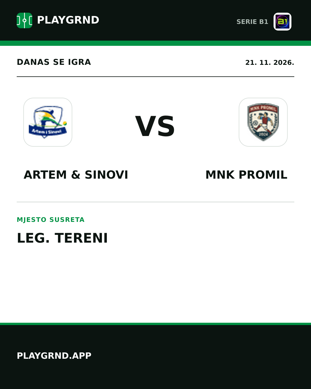 Instagram slika: Artem & Sinovi vs Mnk Promil