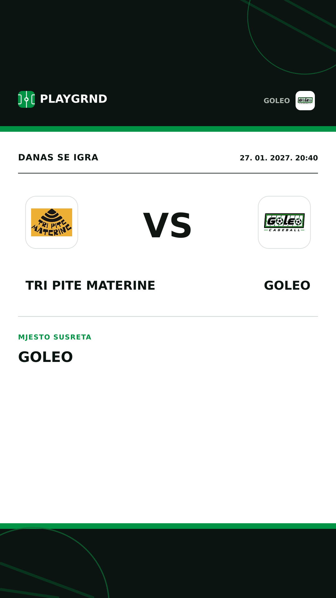 Instagram slika: Tri Pite Materine vs Goleo